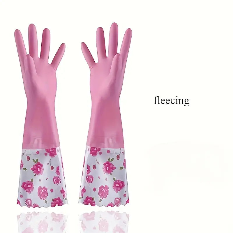 Women's Fleece-Lined Winter Cleaning Gloves