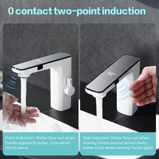 Touchless Bathroom Faucet with Dual Control