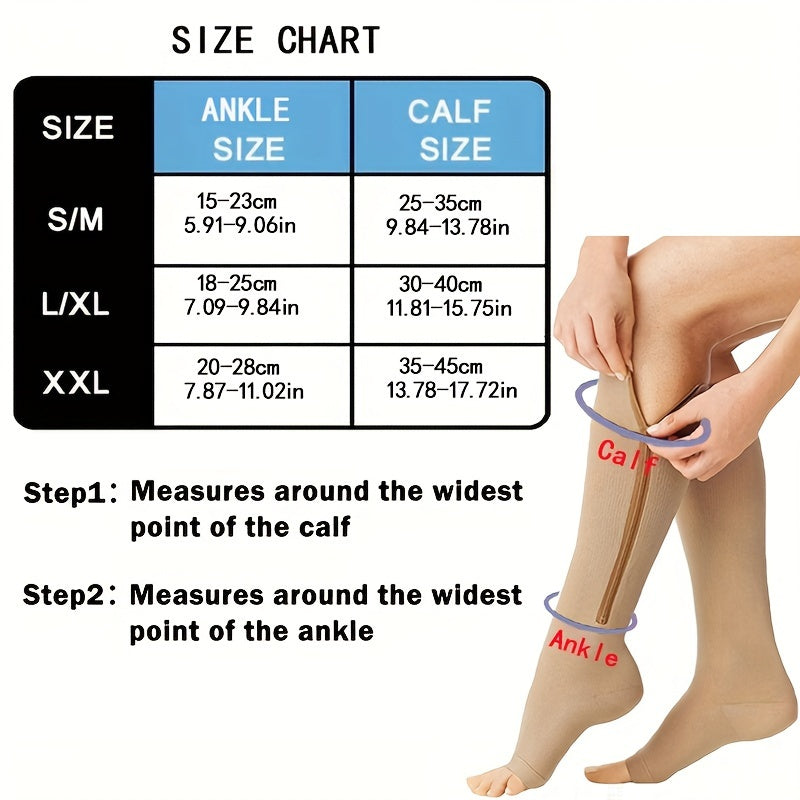 Women's Compression Socks with Open Toe Breathable Design