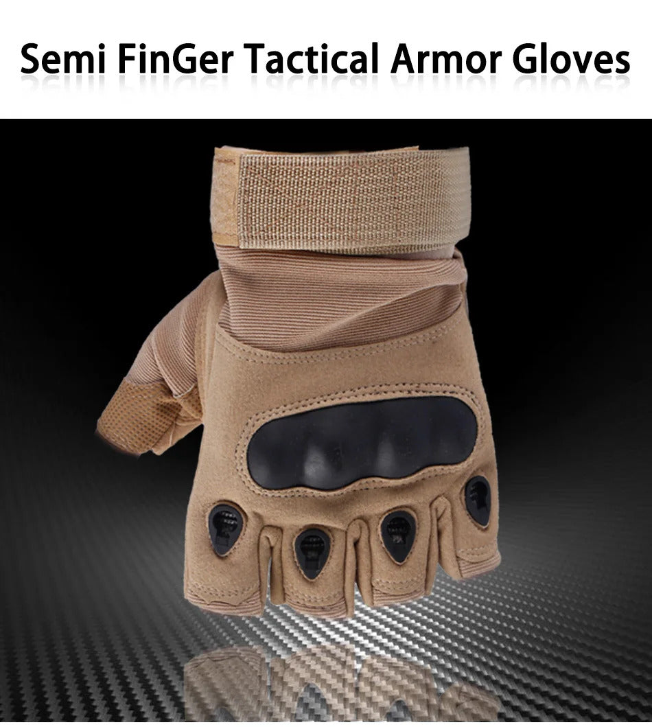 Tactical Hard Knuckle Half finger Gloves
