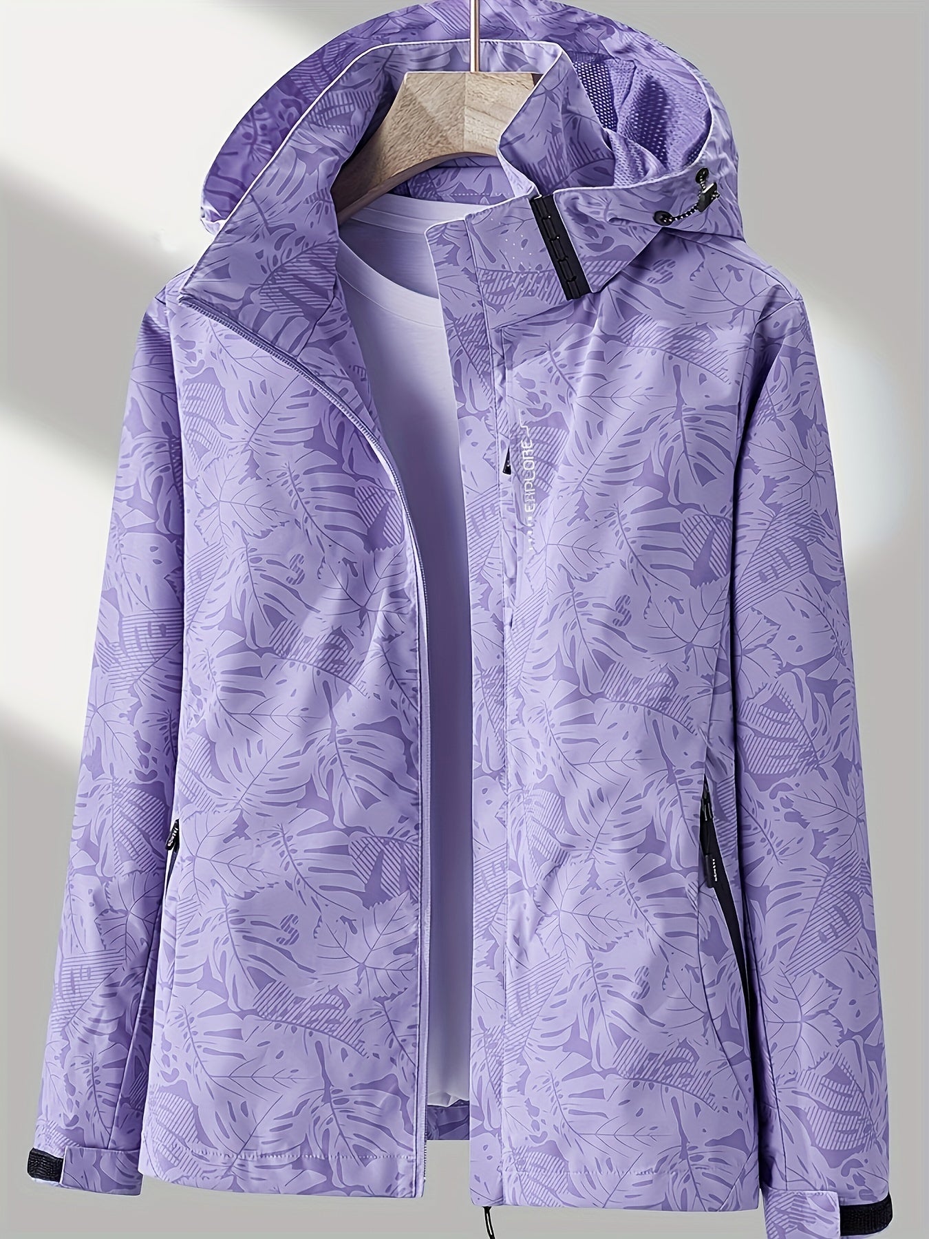 Women'S Lightweight Windproof Hooded Jacket