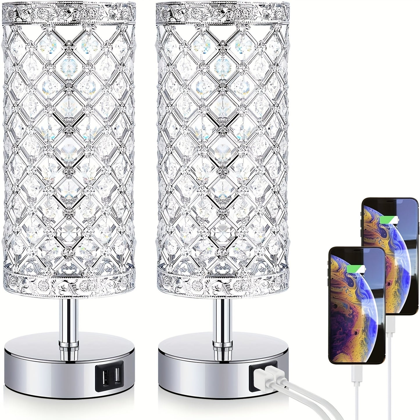 1 Pack Touch Control Crystal Table Lamp