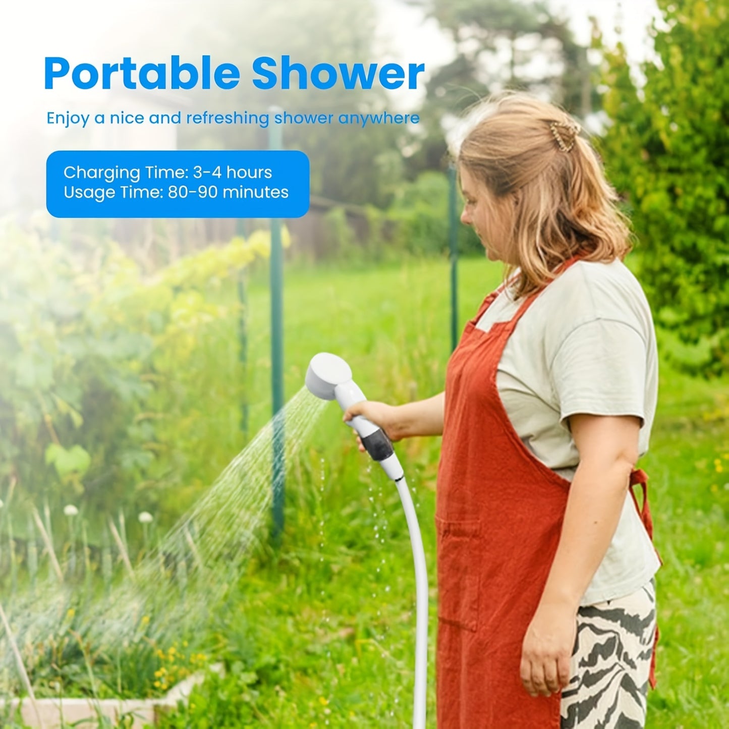USB Rechargeable, Portable Shower