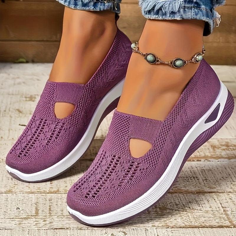 Women Orthopedic plaid Slip On Sneakers