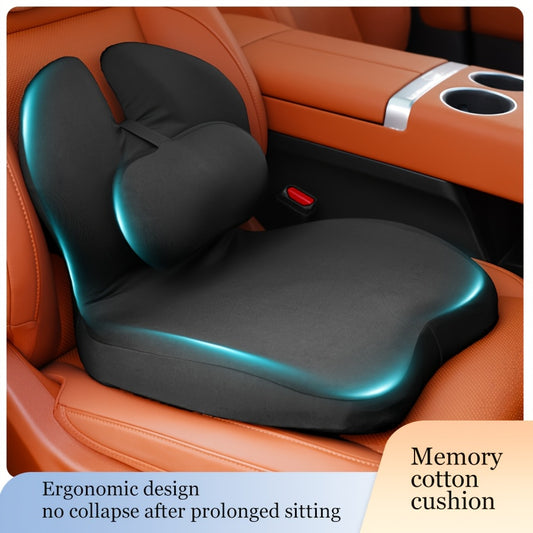 Ergonomic Double Lumbar Support Car Seat Cushion