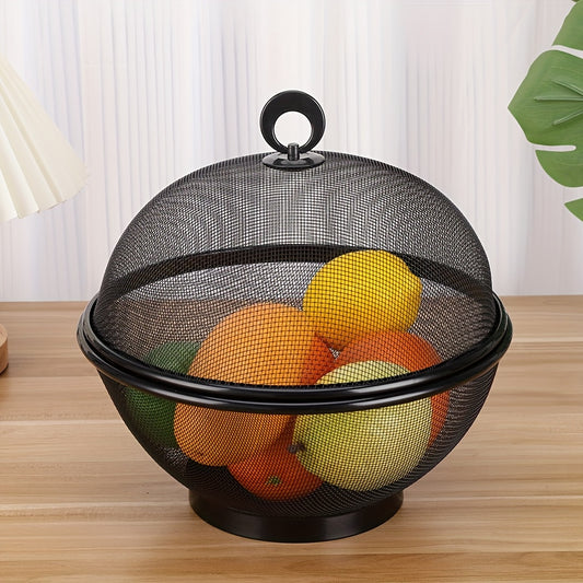 Durable Iron Fruit and Vegetable Washing Basket with Lid