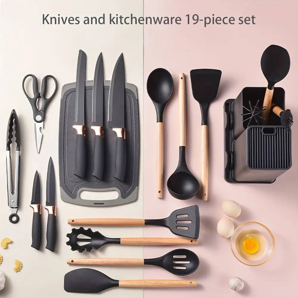 Bucket Silicone Kitchenware Set Of 19 Pieces
