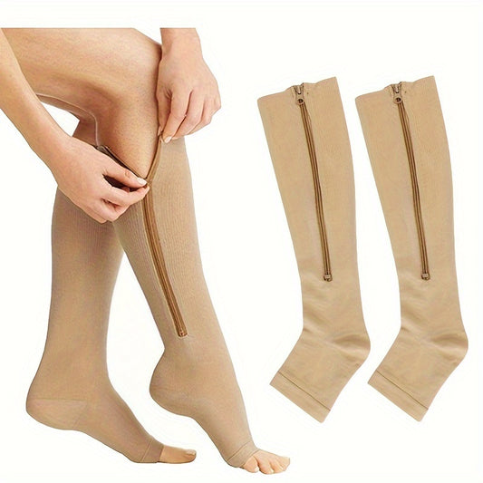 Women's Compression Socks with Open Toe Breathable Design