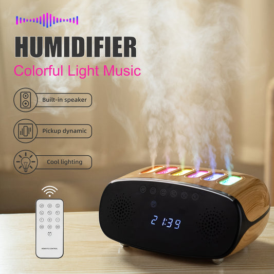 Color-Changing Wireless Speaker & Alarm Clock Humidifier