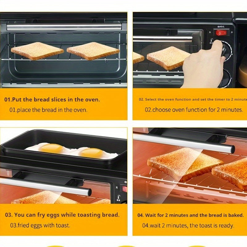 [Portable Oven] Equipped with A Non-stick Die-cast Grill