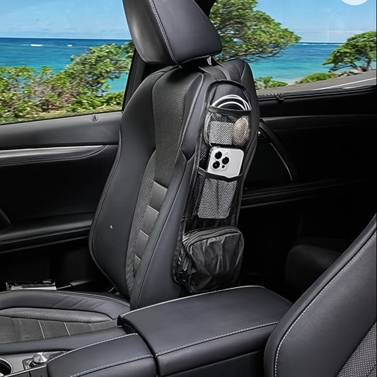 Black Multi-Pocket Car Seat Organizer