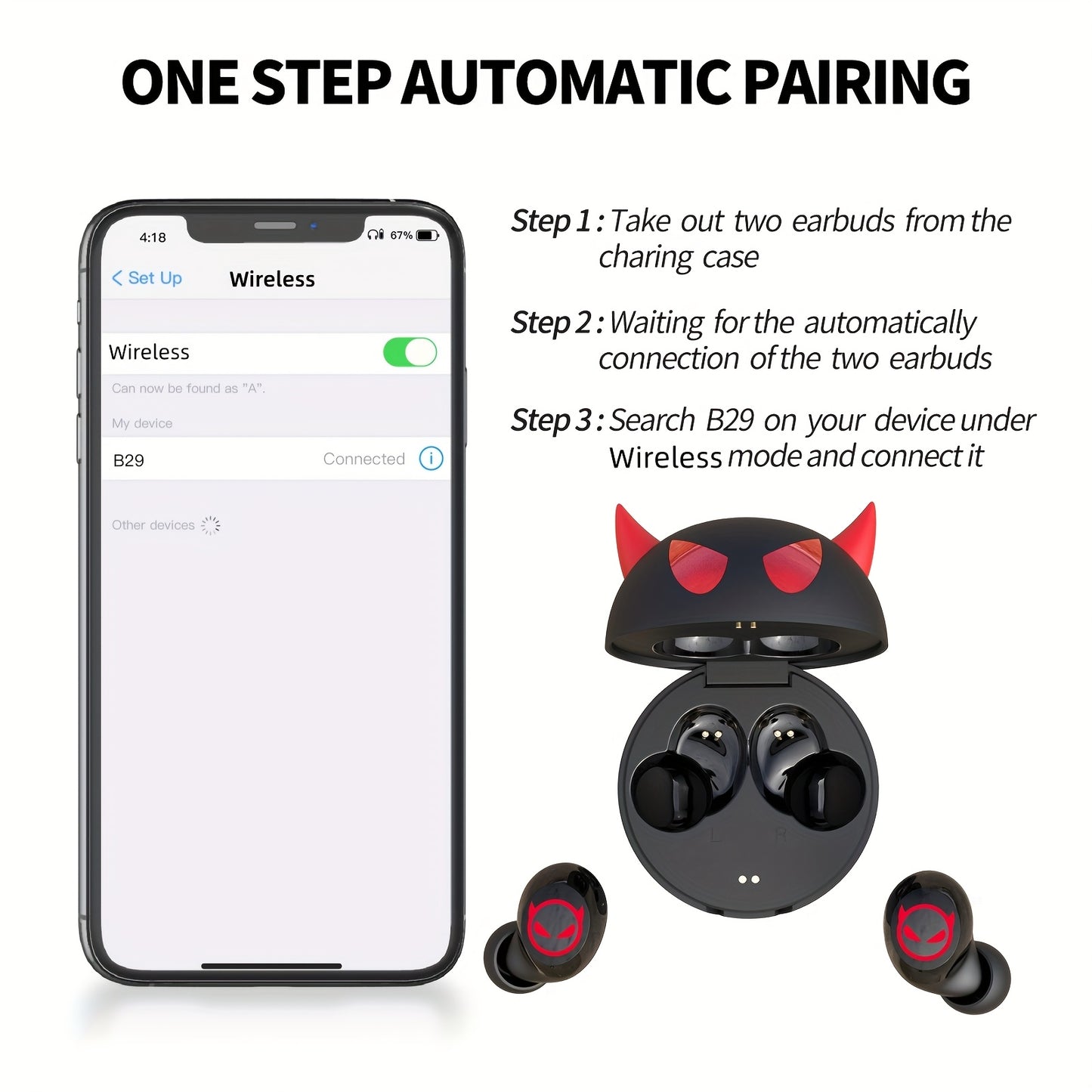 Wireless Earbuds for Men & Women