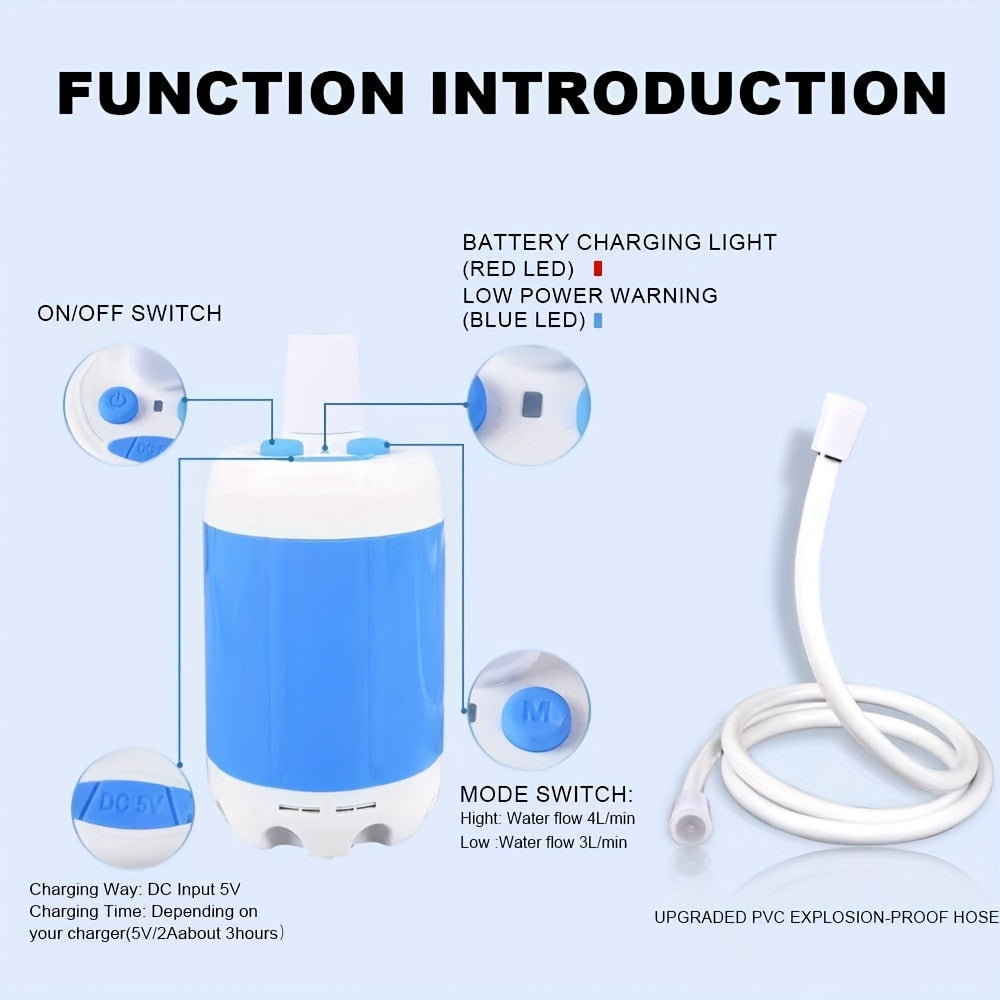 USB Rechargeable, Portable Shower