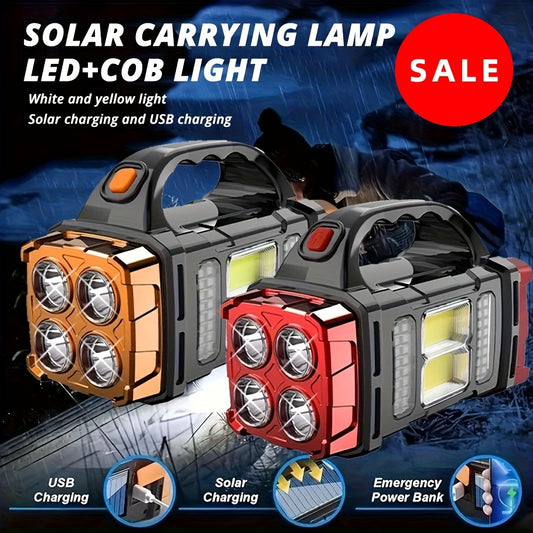 Solar & USB Rechargeable LED Lantern Flashlight