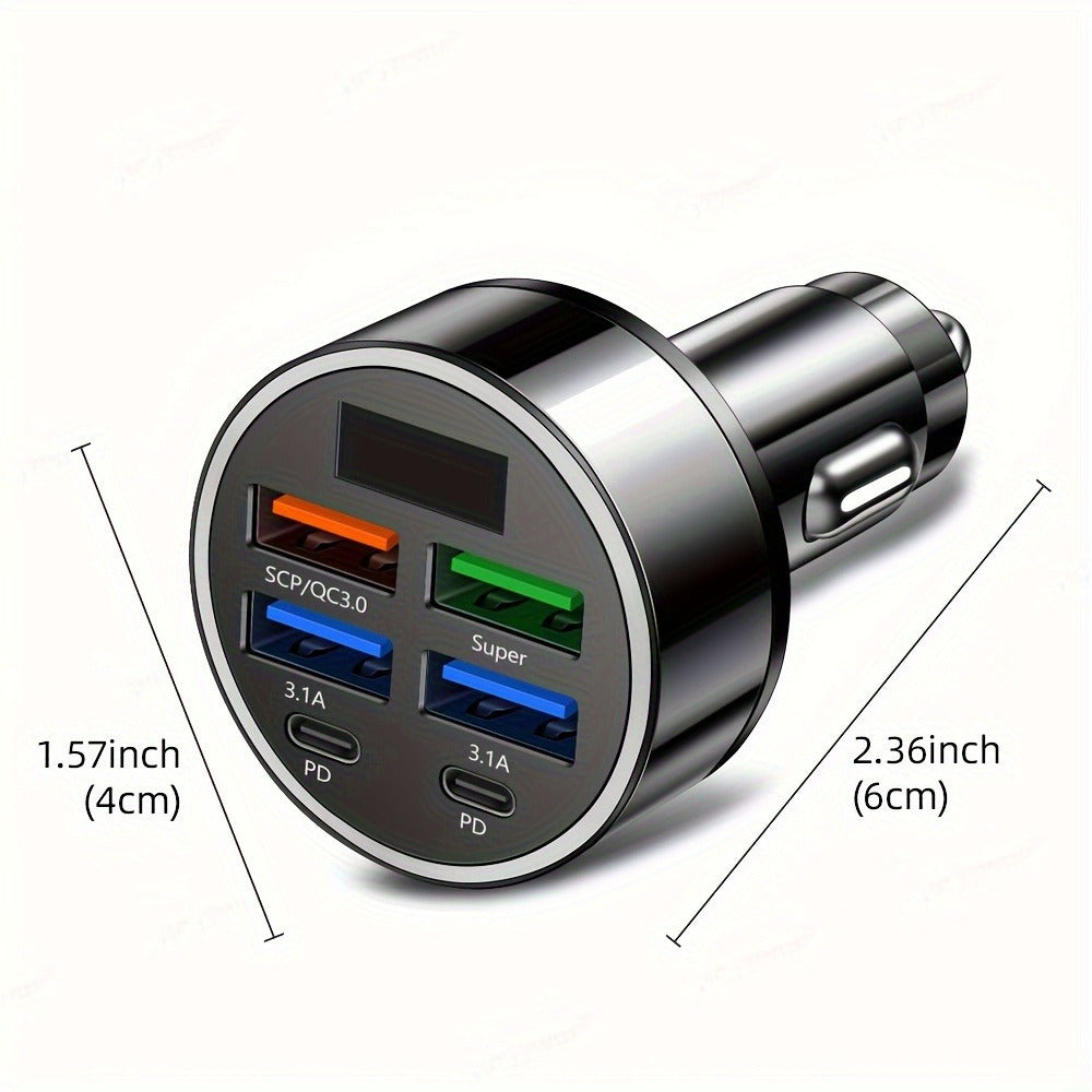 Ultra High Speed 1pc 6-port Car Charger