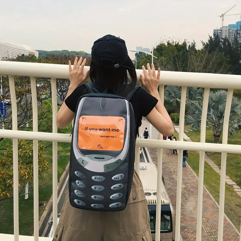 Creative Retro Cellphone Shaped PU Backpack