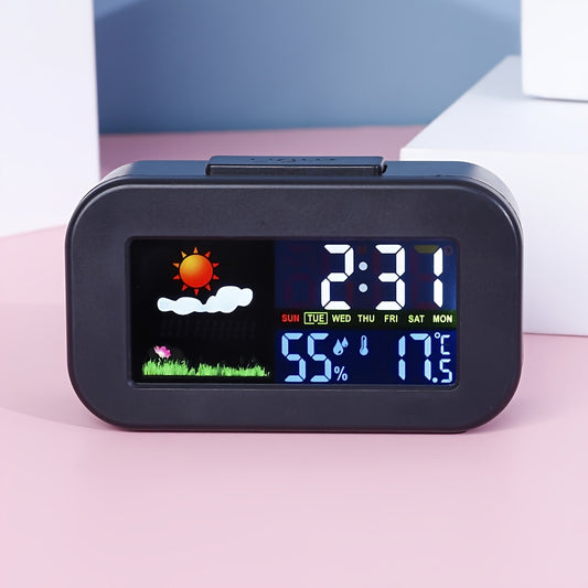 Vibrant Color Display Weather Station Clock