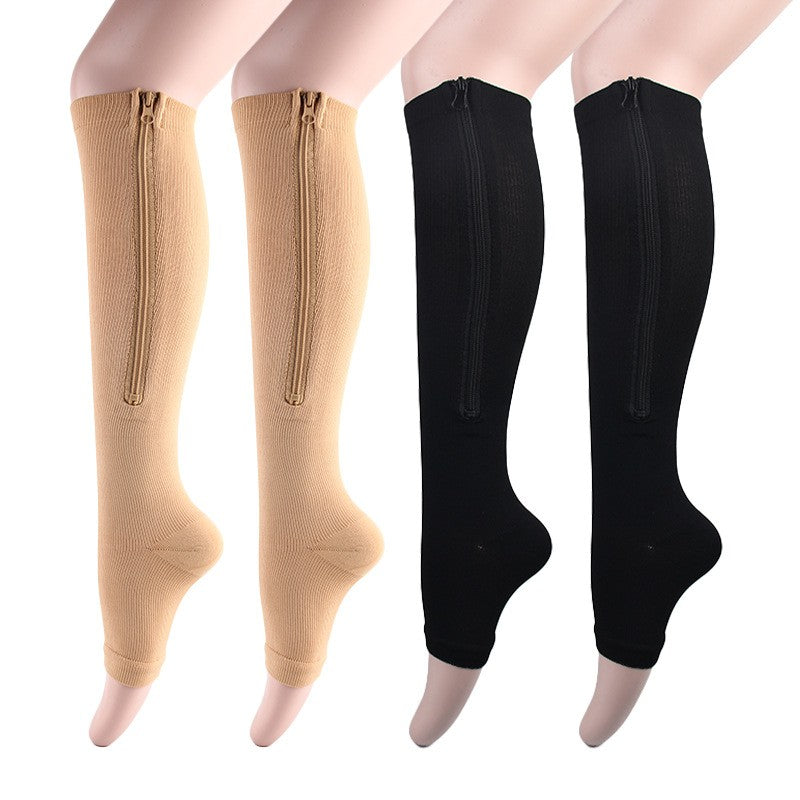 Women's Compression Socks with Open Toe Breathable Design