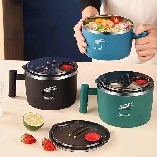 6PCS Stainless Steel Instant Noodle Bowl