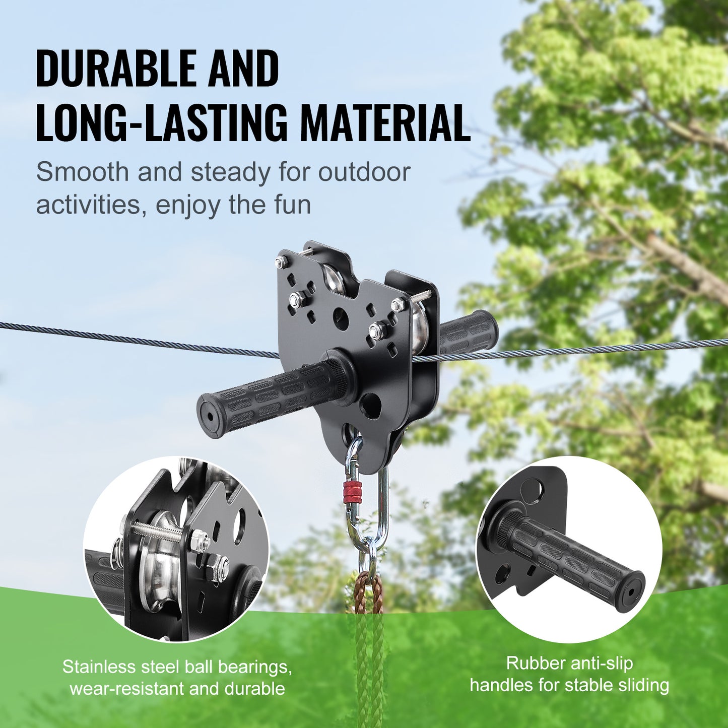 Zip line Kits for Backyard160ft Zip line Kit