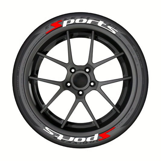 8pcs for Four Tires SPORTS Sticker for Car Wheel Styling