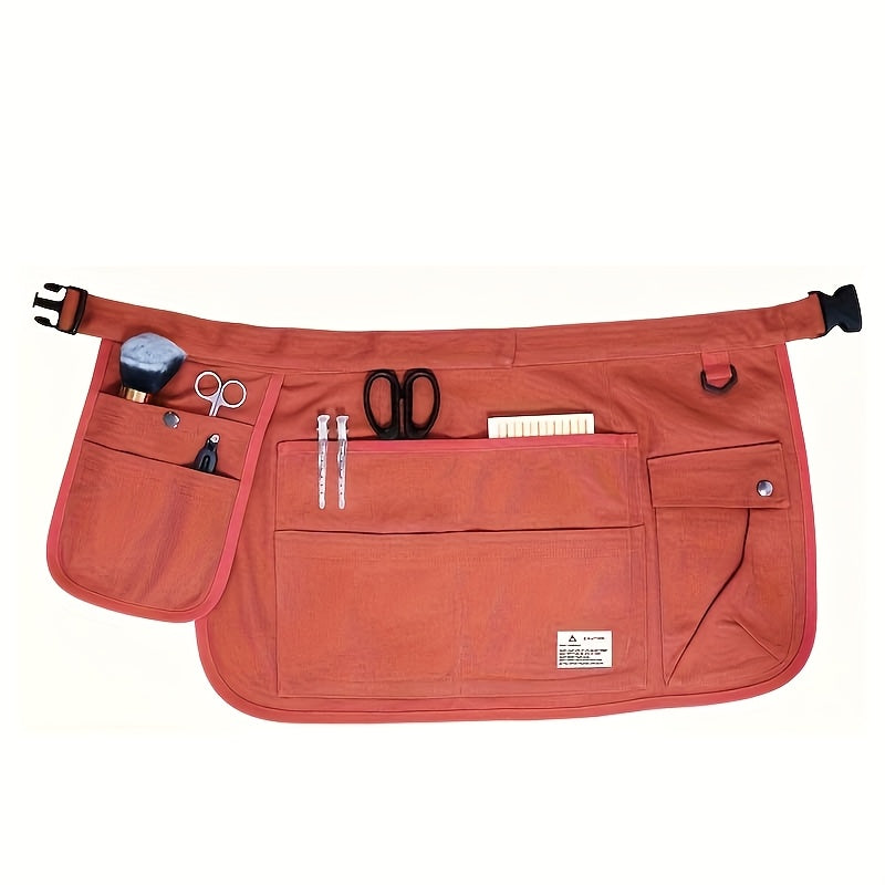 Versatile Half-Length Tool Apron for Barbers with Multiple Pockets