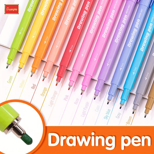 1 Set Of 12 Colorful Syringe Drawing Pens