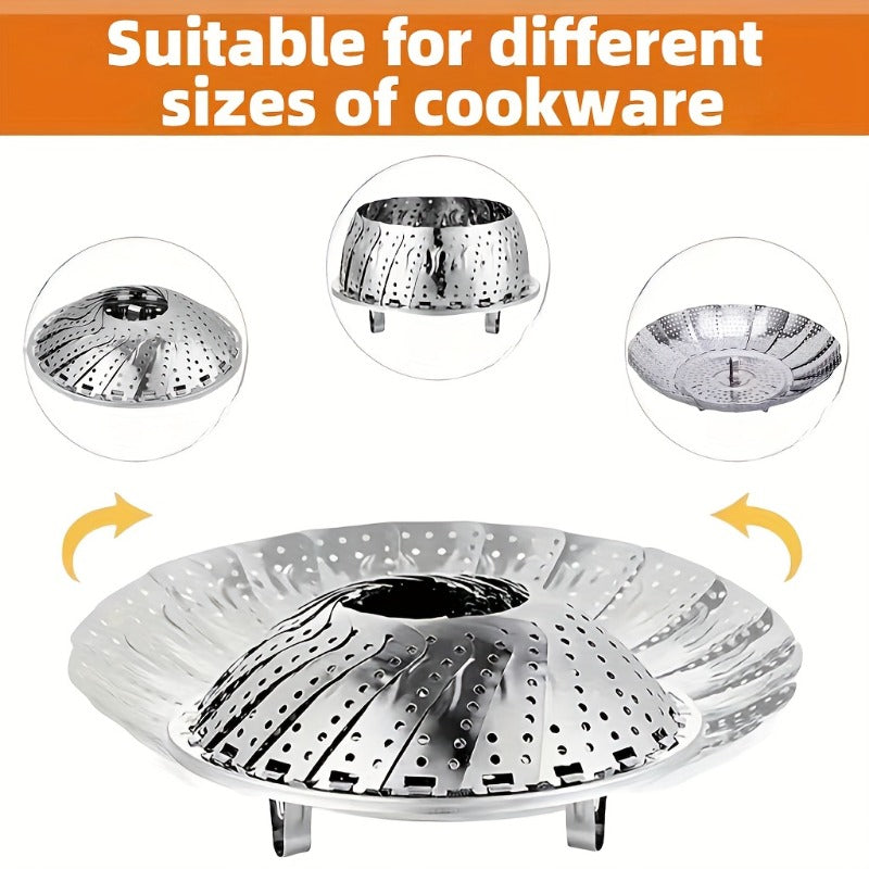 1 Heavy-Duty Folding Steamer Basket