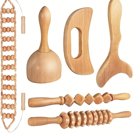 10-in-1 Wood Therapy Massage Tools