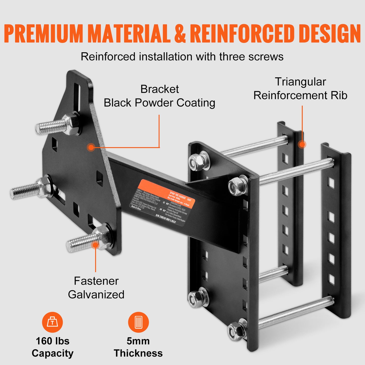Spare Tire Carrier, Trailer Spare Tire Mount