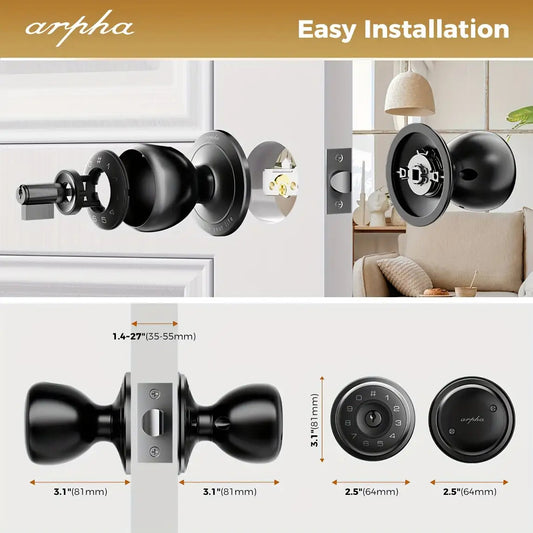 5-in-1 Smart Door Knob with Keypad