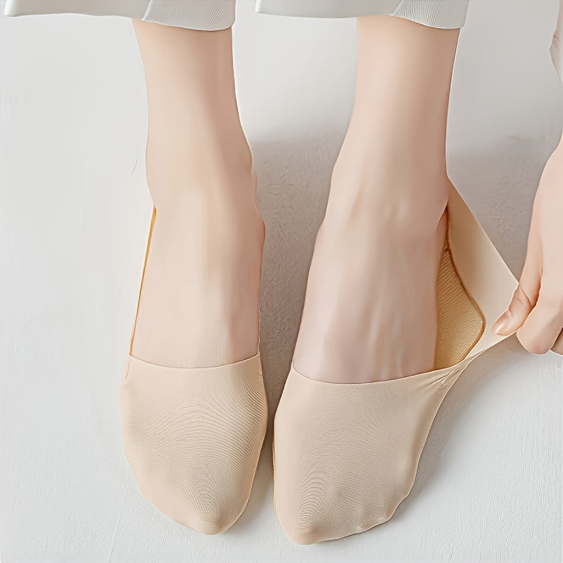 11 Pairs Women's Ultra-Thin Ice Silky No-Show Boat Socks