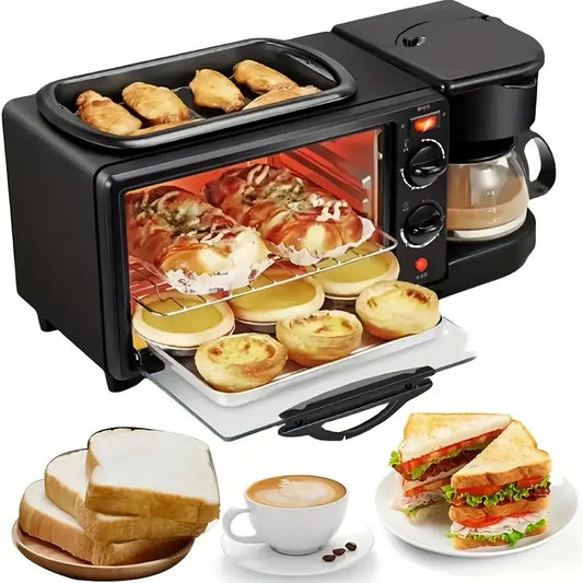 3-in-1 Breakfast Station, Toaster with Frying Pan