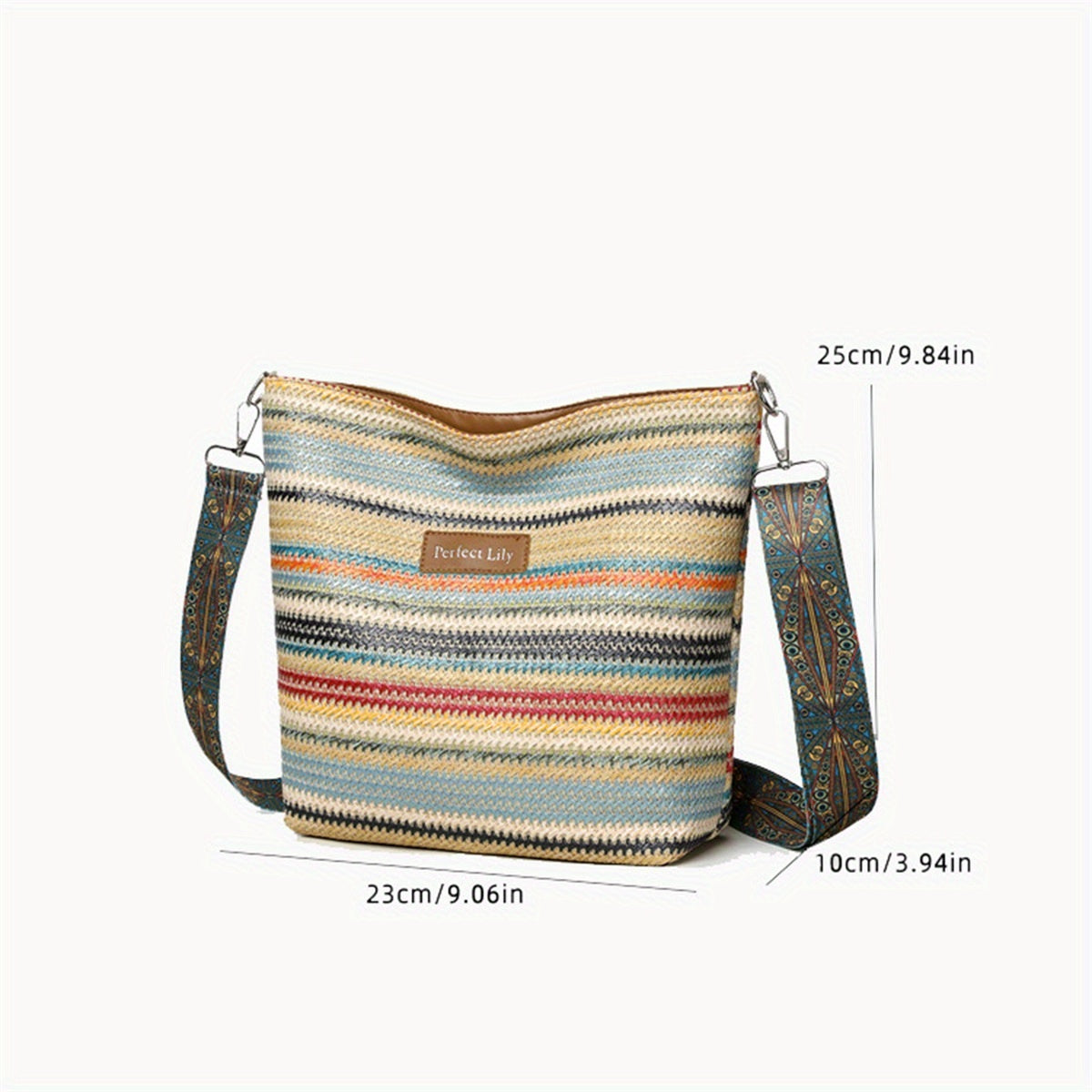 Women's Elegant Woven Crossbody Bag