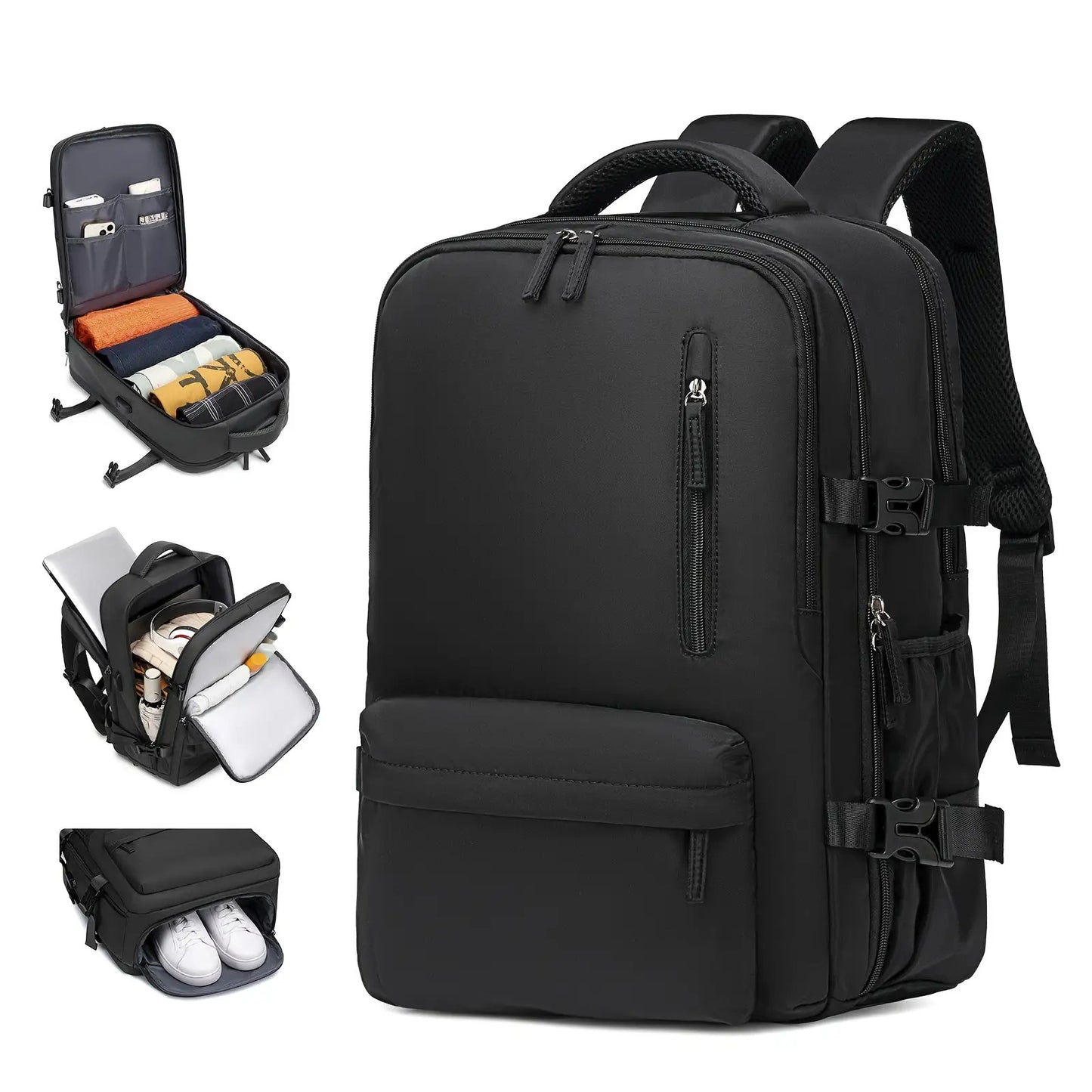 Multi functional large capacity independent compartment leisure backpack