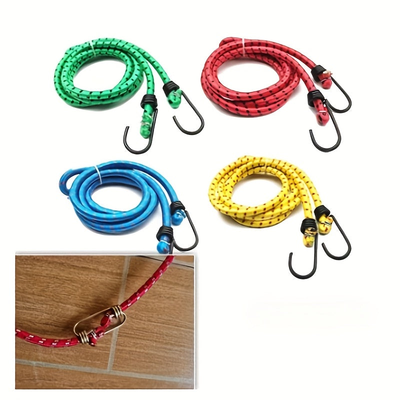 Elastic Strapping Rope with Double Hooks for Securing Luggage in Cars
