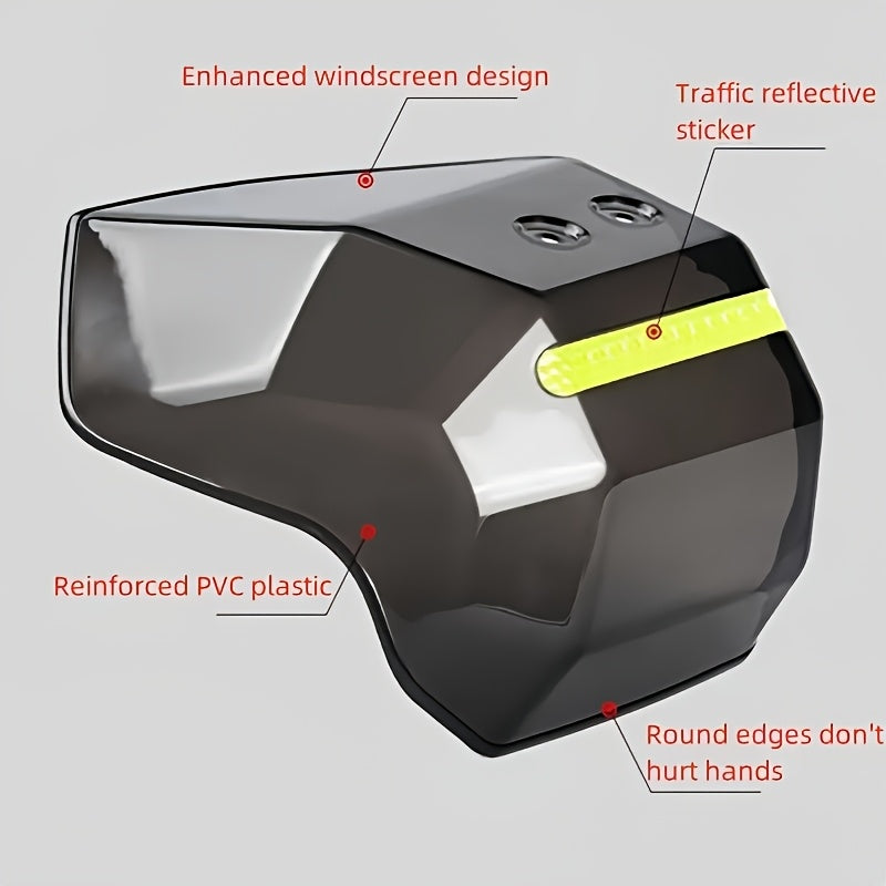 2pcs Universal Electric Bike Handlebar Wind Deflector with Strong Bearing