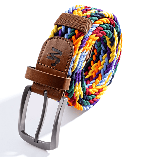 6pcs Colorful Braided Belt for Men & Women