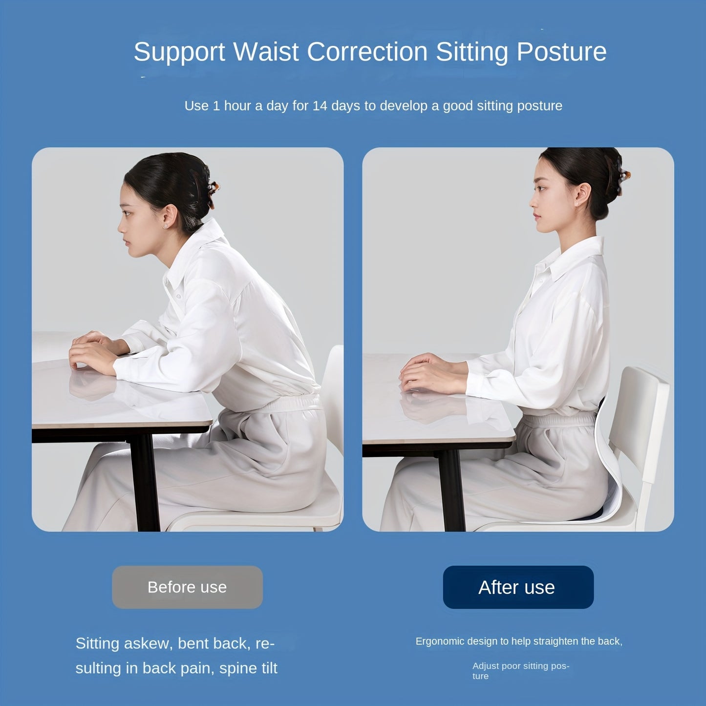 Adjustable Lumbar Support Pad – Posture Corrector