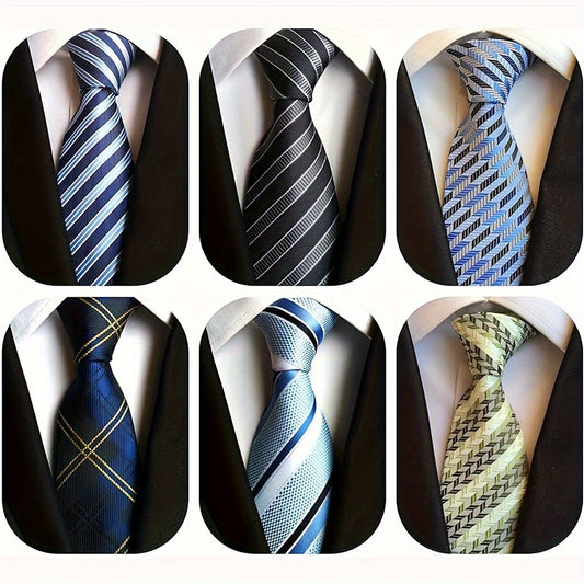6pcs  Classic Men's Braided Ties