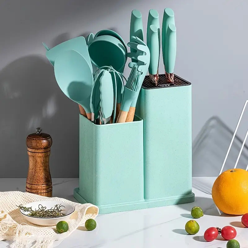 Bucket Silicone Kitchenware Set Of 19 Pieces