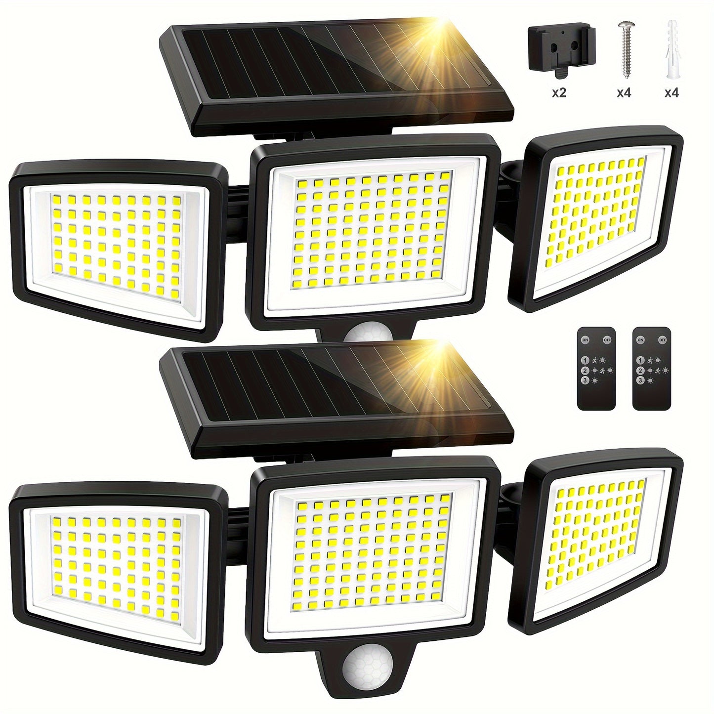 (1Pack)Solar Outdoor Light with Remote Control