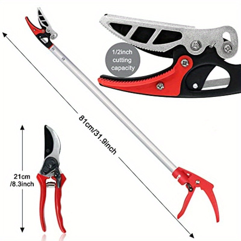 1-Pack Heavy-Duty 32" Long Reach Professional Gardening Shears
