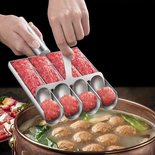 2pcs Stainless Steel Non-Stick Meatball Maker Set