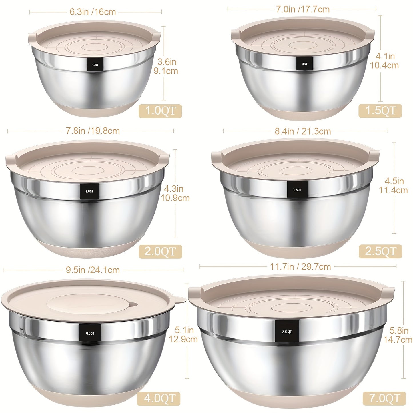 Mixing Bowls with Airtight Lids