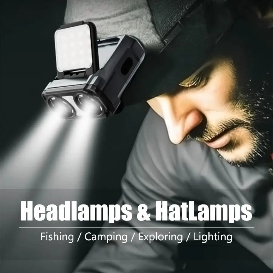 2pcs Hat Clip Light LED Sensor Headlamp
