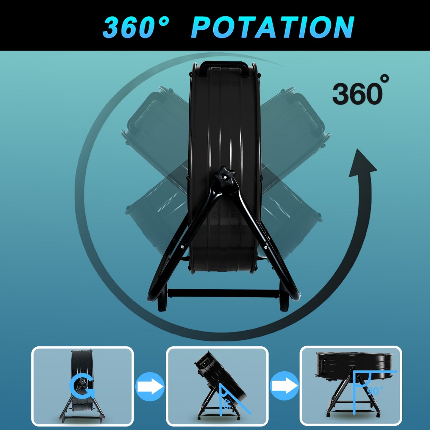 24" Industrial Fan  With 3 Speeds